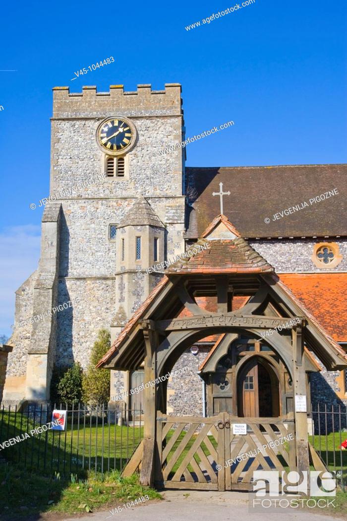 Stock Photo: St Mary's Church. Streatley. Berkshire. England. UK.