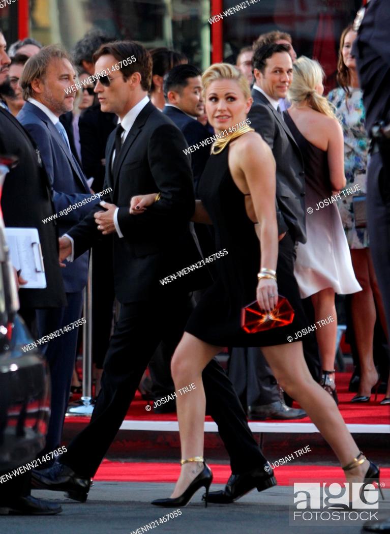 Stock Photo: Final Season premiere of HBO's 'True Blood' - Outside Arrivals Featuring: Stephen Moyer, Anna Paquin Where: Los Angeles, California.