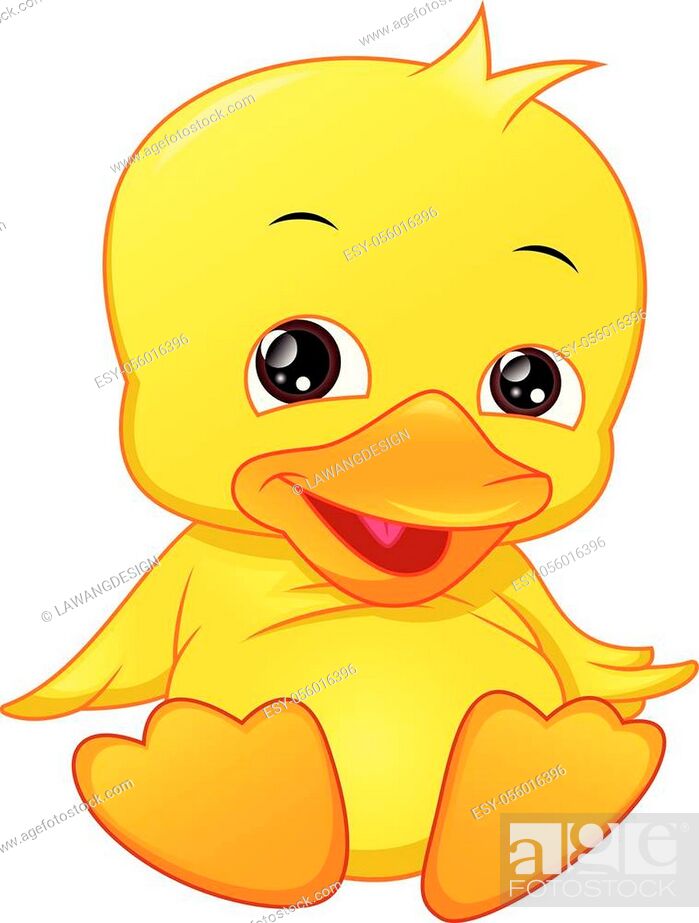 vector illustration of Cute baby duck cartoon, Stock Vector, Vector And Low  Budget Royalty Free Image. Pic. ESY-056016396 | agefotostock