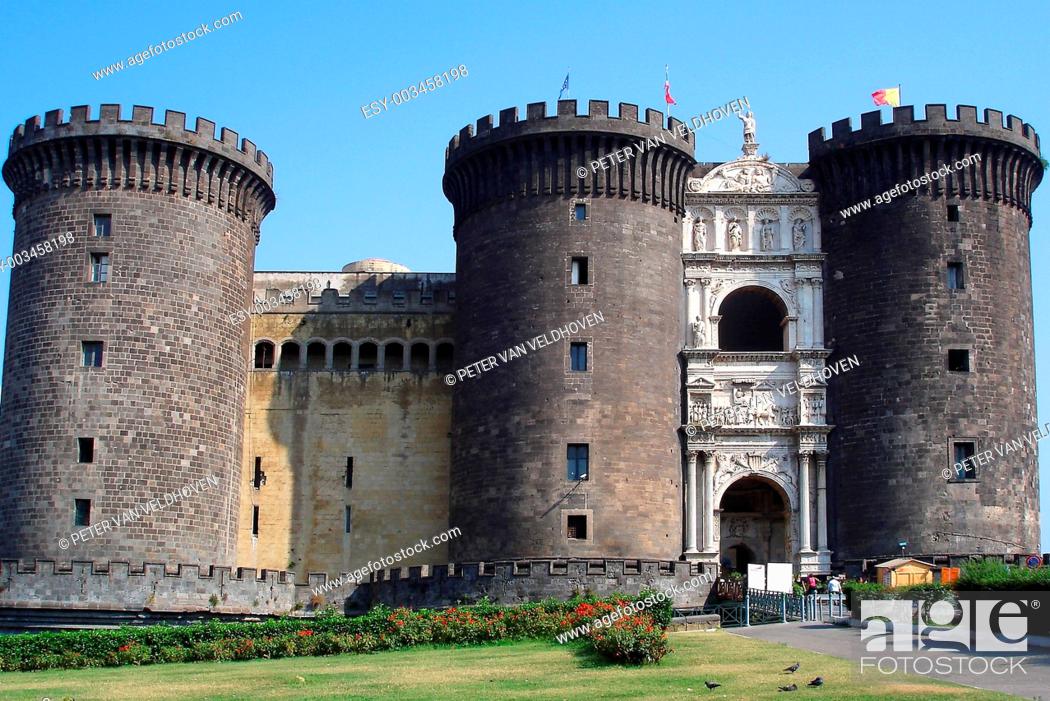 Stock Photo: Castle Nuovo, Naples, Italy.