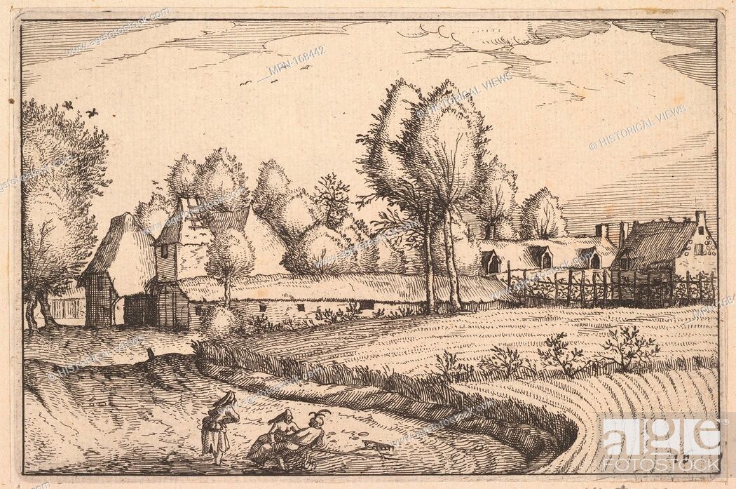 Stock Photo: Road along a Field from Regiunculae et Villae Aliquot Ducatus Brabantiae. Artist: Claes Jansz. Visscher (Dutch, Amsterdam 1586-1652 Amsterdam); Artist: After.