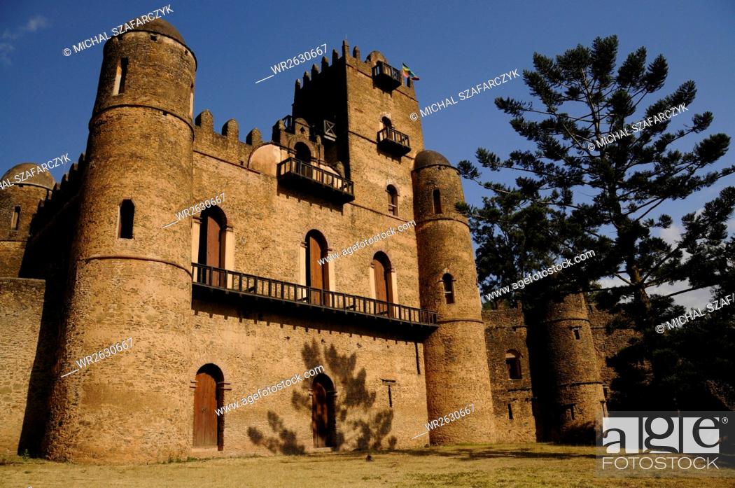 Stock Photo: Fasilides Castle in Gondar, Ethiopia, Africa.