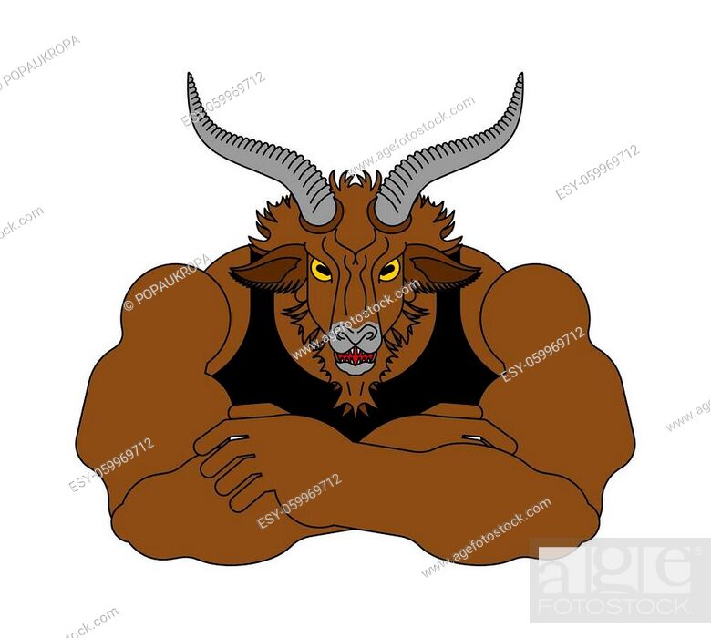 Angry Strong goat. Evil goat. wicked animal. vector illustration, Stock  Vector, Vector And Low Budget Royalty Free Image. Pic. ESY-059969712 |  agefotostock