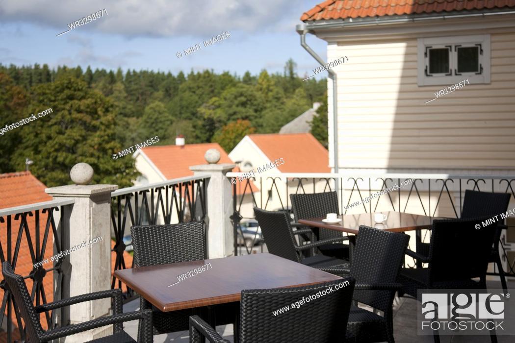 Stock Photo: Outdoor Seating on a Patio.