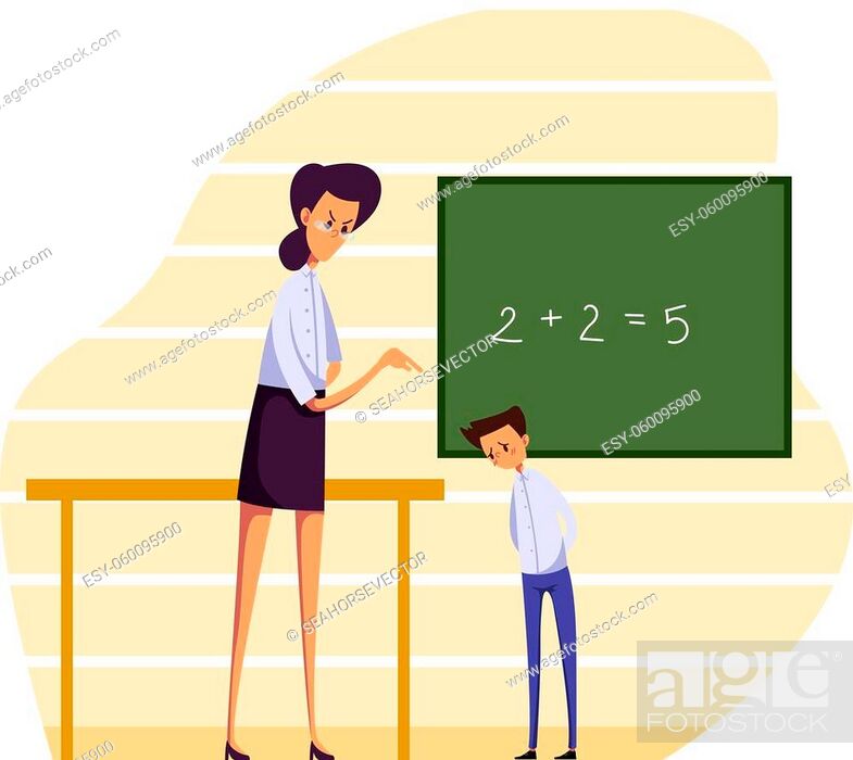 People in quarrel vector illustration. Cartoon flat angry school teacher  woman character publicly..., Stock Vector, Vector And Low Budget Royalty  Free Image. Pic. ESY-060095900 | agefotostock