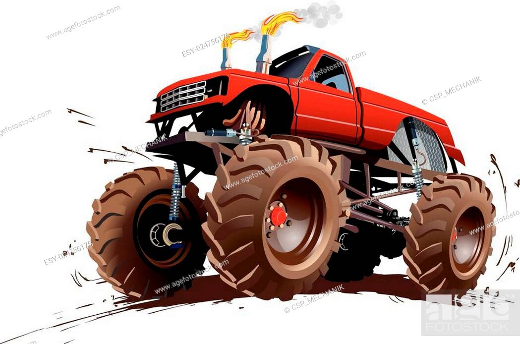 Cartoon Monster Truck, Stock Vector, Vector And Low Budget Royalty Free  Image. Pic. ESY-024756175 | agefotostock