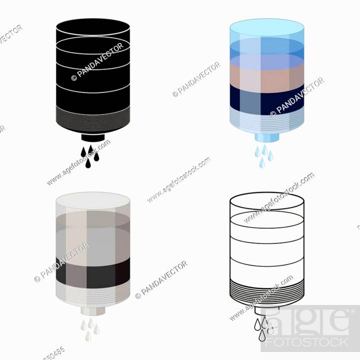 Water filter cartridge icon in cartoon design isolated on white background,  Stock Vector, Vector And Low Budget Royalty Free Image. Pic. ESY-050550486  | agefotostock