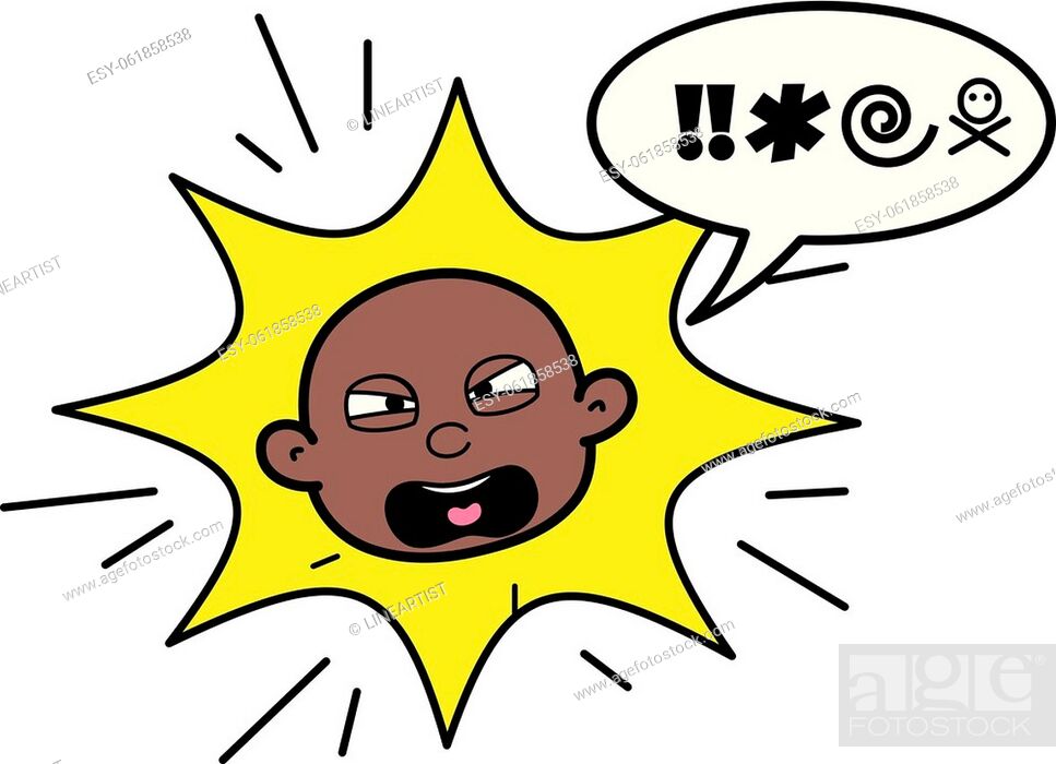 Cartoon Cartoon Bald Black Shouting and abusing, Stock Vector, Vector And  Low Budget Royalty Free Image. Pic. ESY-061858538 | agefotostock