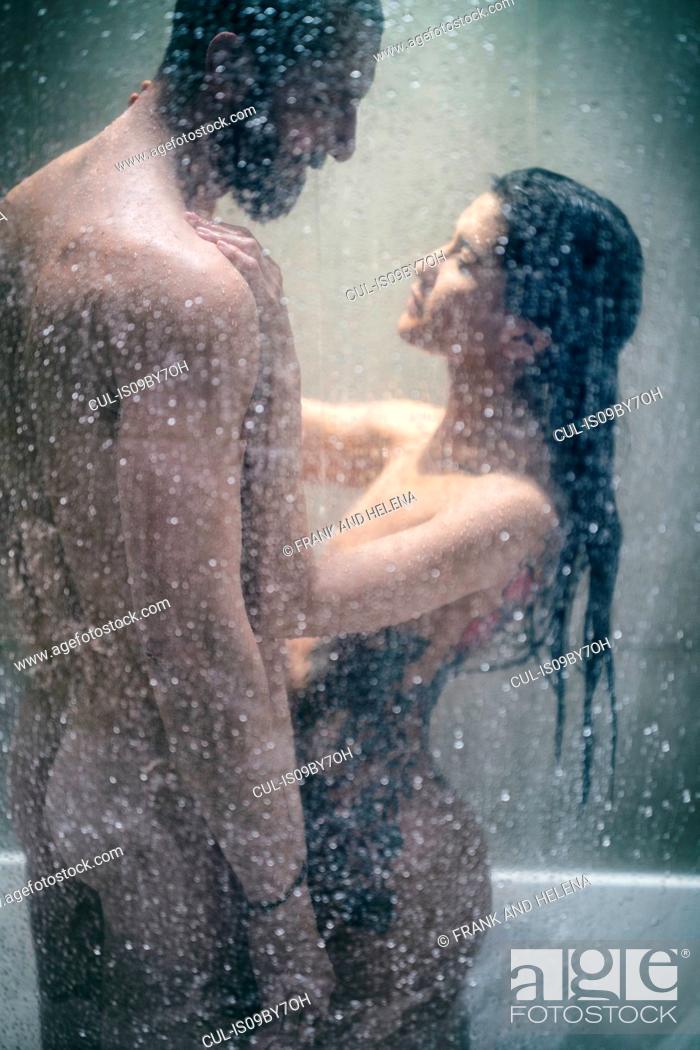Naked couples in the shower