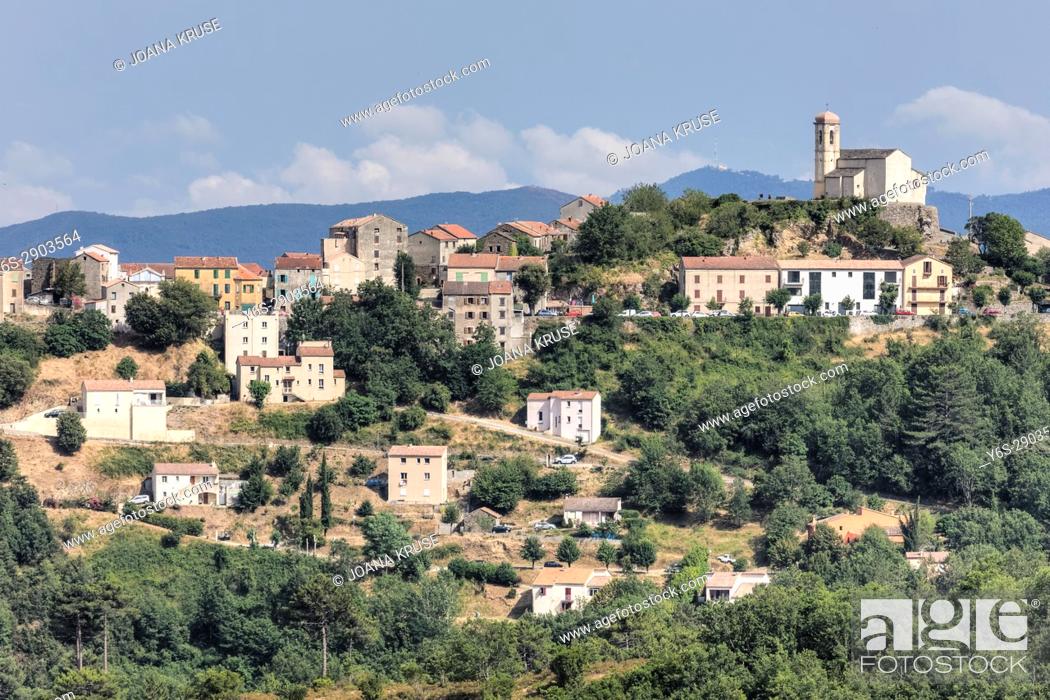 Stock Photo: Poggio-di-Venaco, Haute-Corse, Corsica, France.
