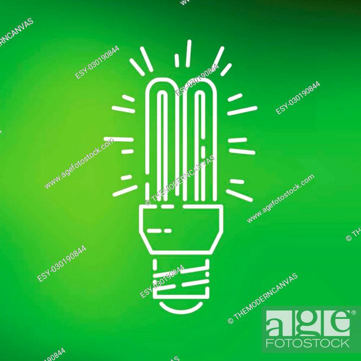 Fluorescent Light Bulb Icon, Fluorescent Light Fixture Symbol
