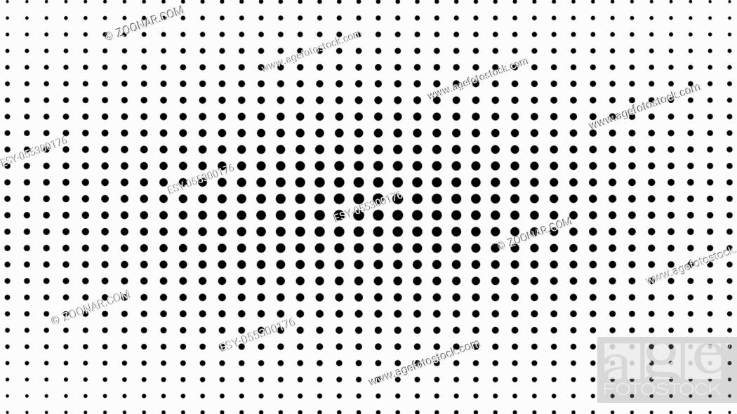 Stock Photo: Dynamic black and white composition. Halftone element. 3d rendering.
