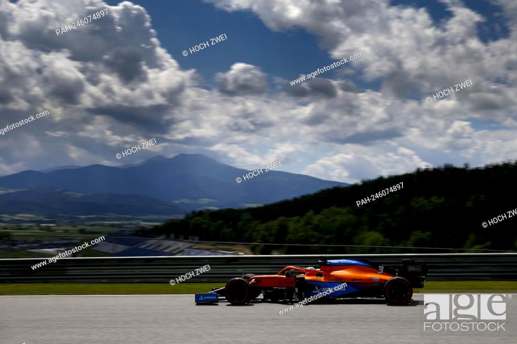 Stock Photo: # 3 Daniel Ricciardo (AUS, McLaren F1 Team), F1 Grand Prix of Styria at Red Bull Ring on June 25, 2021 in Spielberg, Austria. (Photo by HOCH ZWEI).