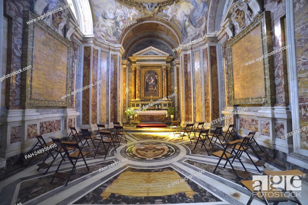 Stock Photo: Rome Colle Aventino, Basilica of Santa Sabina , chapel, dedicated to Saint Catherine of Siena, also known as Cappella d'Elci.