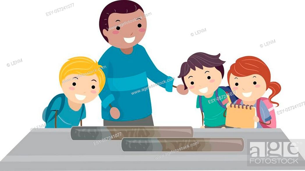 Illustration of Stickman Kids with Teacher Looking at Sediment Samples for  Oceanography, Stock Vector, Vector And Low Budget Royalty Free Image. Pic.  ESY-057241077 | agefotostock