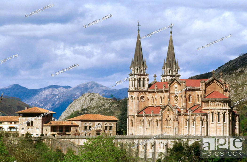 Basilica of Nuestra Señora de las Batallas. Covadonga. Spain, Foto de  Stock, Imagen Derechos Protegidos Pic. B20-191795 | agefotostock