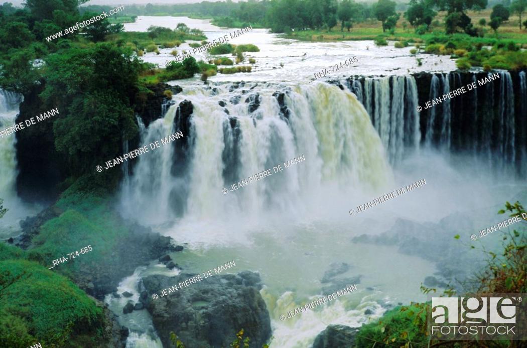 Stock Photo: Waterfall, Blue Nile near Lake Tana, Gondar, Ethiopia, Africa.