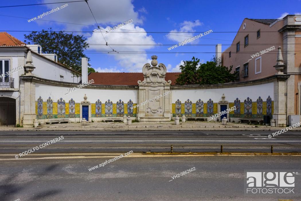 Stock Photo: Chafariz (Fountain) in Lisbon streets.