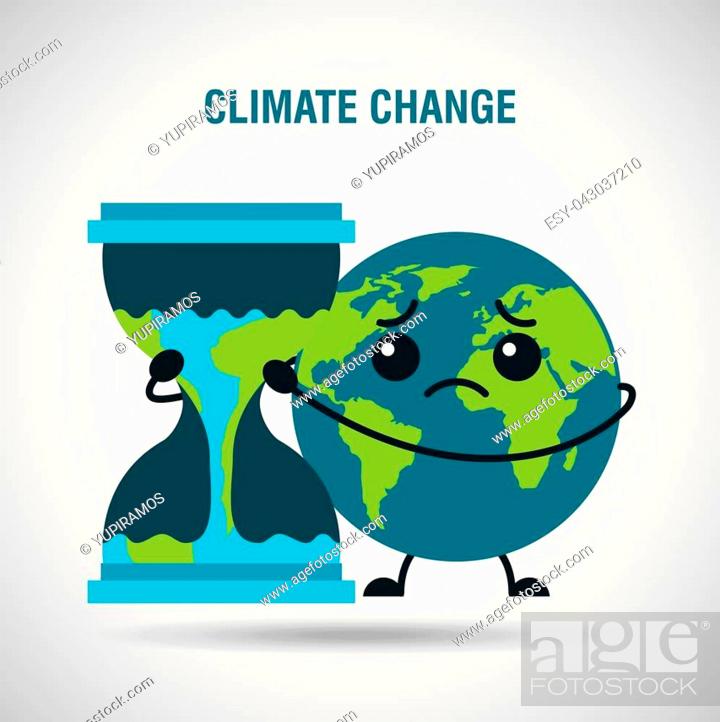 climate change cartoon sad planet earth hourglass time vector illustration,  Stock Vector, Vector And Low Budget Royalty Free Image. Pic. ESY-043037210  | agefotostock