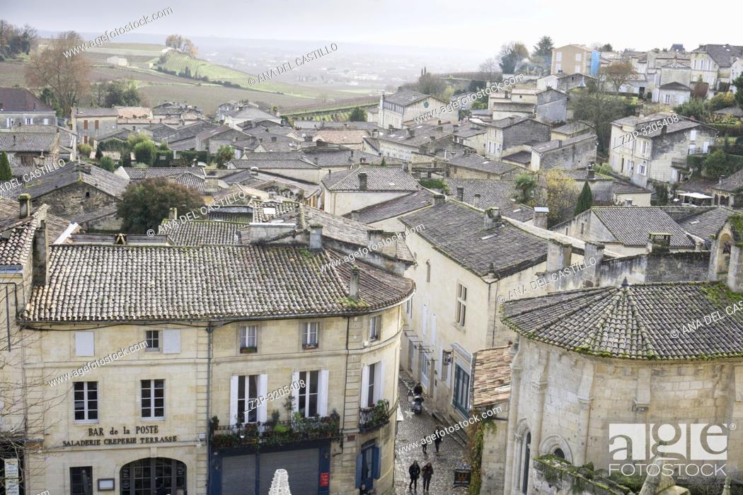 Stock Photo: Saint Emilion is World Heritage site in France on December 8, 2018.