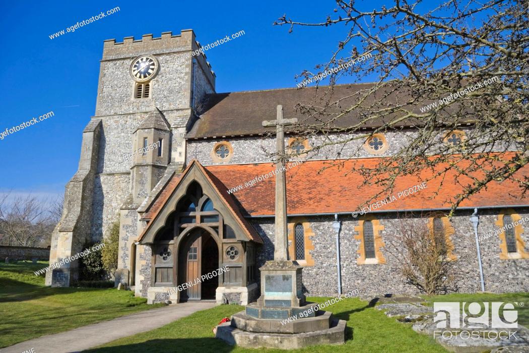 Stock Photo: St Mary's Church, Streatley, Berkshire, England, United Kingdom, Europe.