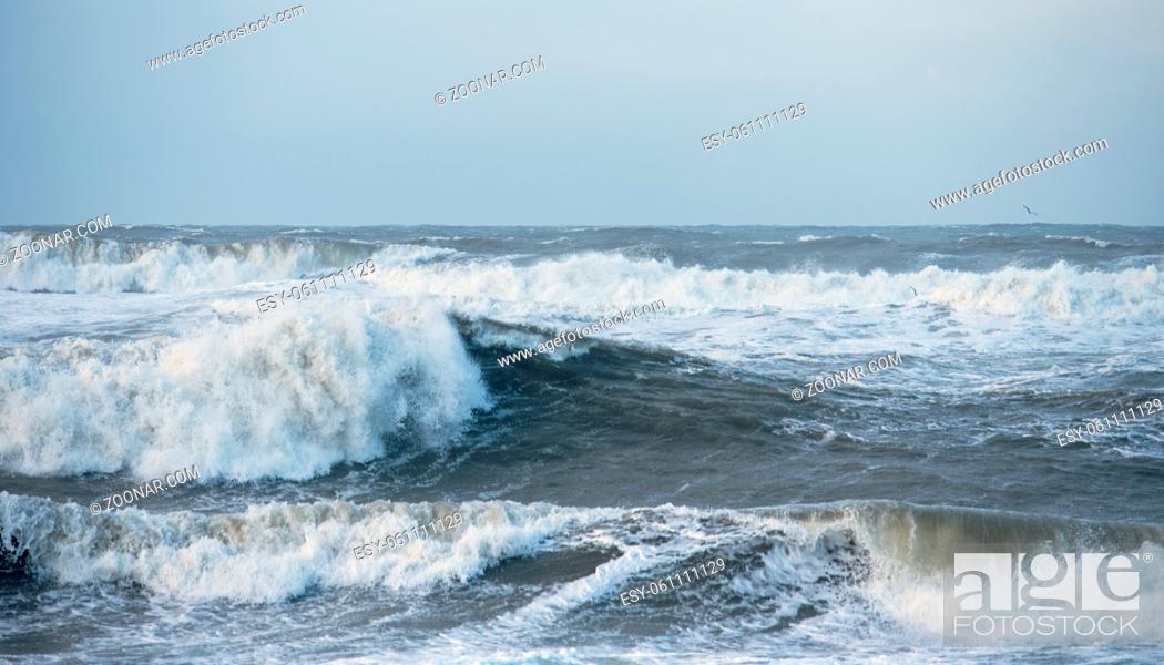 Stock Photo: Sturm tief Ausläufer auf der Nordseeinsel Sylt.
