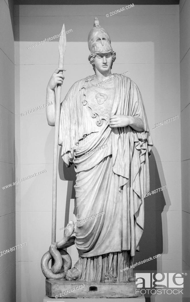Stock Photo: Athena the ancient Greek goddess of wisdom and science.