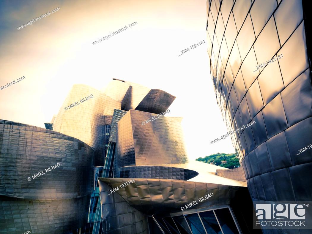 Stock Photo: Guggenheim Museum of Art  Bilbao  Biscay, Basque Country  Spain  Europe.