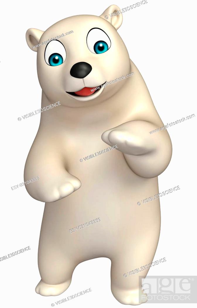 3d rendered illustration of funny Polar bear cartoon character, Stock  Photo, Picture And Low Budget Royalty Free Image. Pic. ESY-031043359 |  agefotostock