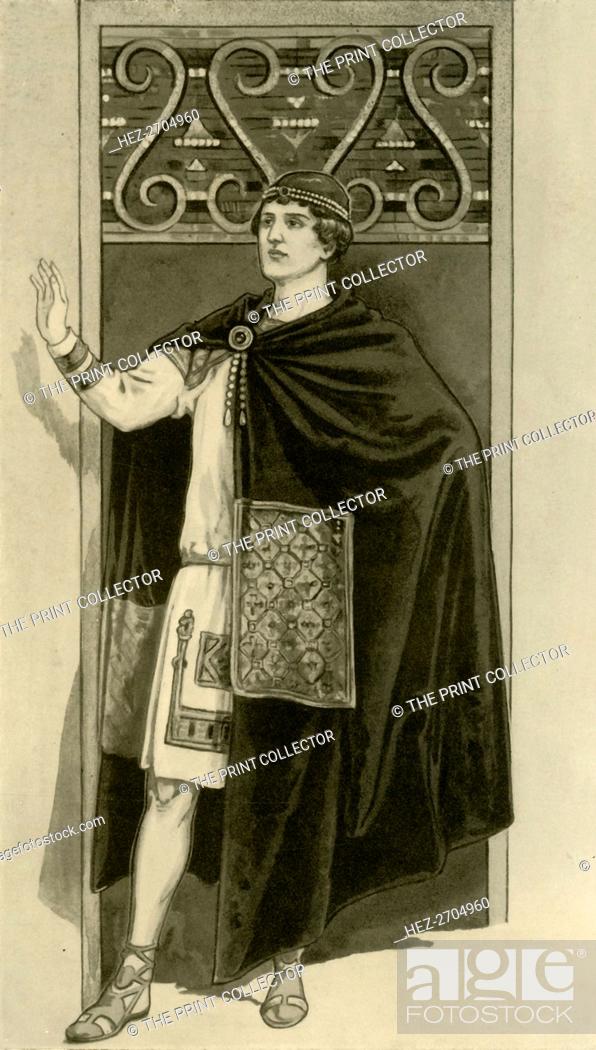 Stock Photo: 'An Emperor of the Eastern or Western Empire - Fifth Century, B.C.', 1924. Creator: Herbert Norris.