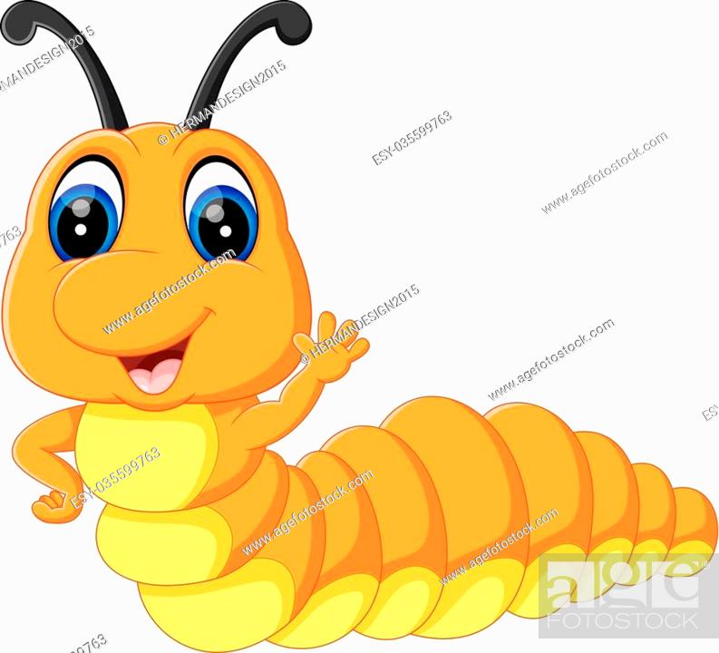 illustration of Cute caterpillar cartoon, Stock Vector, Vector And Low  Budget Royalty Free Image. Pic. ESY-035599763 | agefotostock
