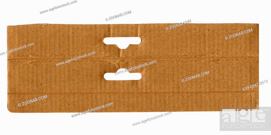 Stock Photo: Brown corrugated cardboard texture useful as a background.