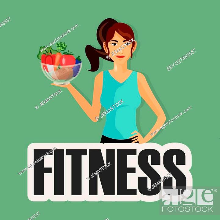 Stock Vector: fitness person healthy food icons image vector illustration design.