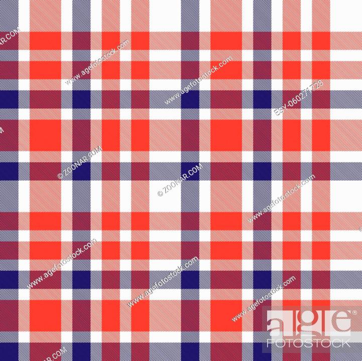 Stock Photo: Plaid, checkered, tartan seamless pattern suitable for fashion textiles and graphics.
