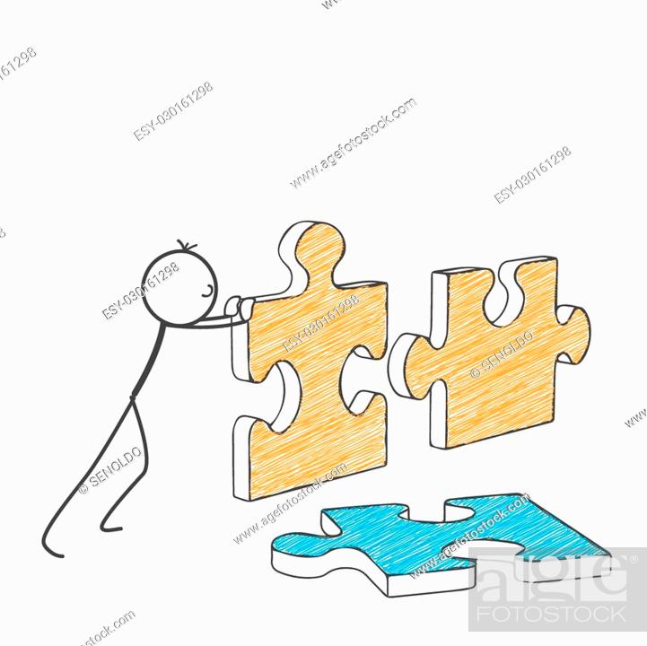 Cartoon stick figure drawing conceptual illustration of man or businessman  walking on path broken by..., Stock Vector, Vector And Low Budget Royalty  Free Image. Pic. ESY-057461924 | agefotostock