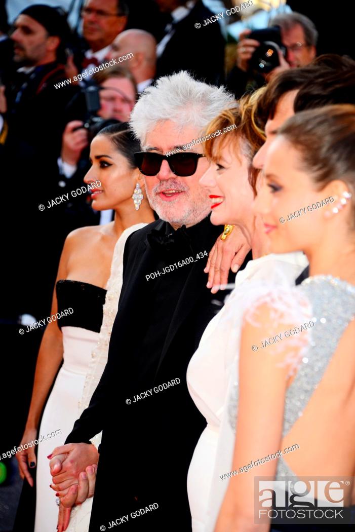 Stock Photo: Arriving on the red carpet for the film ""Julieta"" with Pedro Almodovar 69th Cannes Film Festival May 17, 2016.