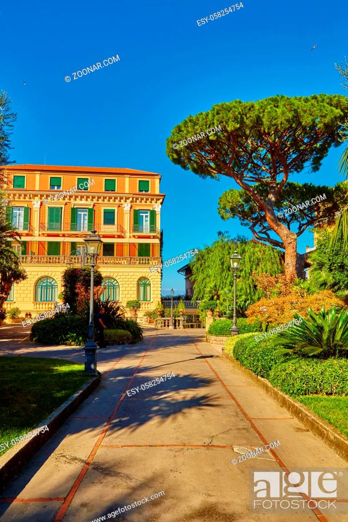 Stock Photo: Sorrento, Italy - November 7, 2013: Sorrento is one of the towns of the Amalfi Coast, expensive and most beautiful European resort.
