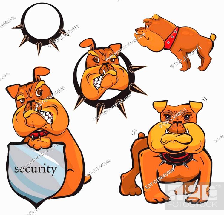 Set of Bulldog cartoons, Stock Vector, Vector And Low Budget Royalty Free  Image. Pic. ESY-019640906 | agefotostock