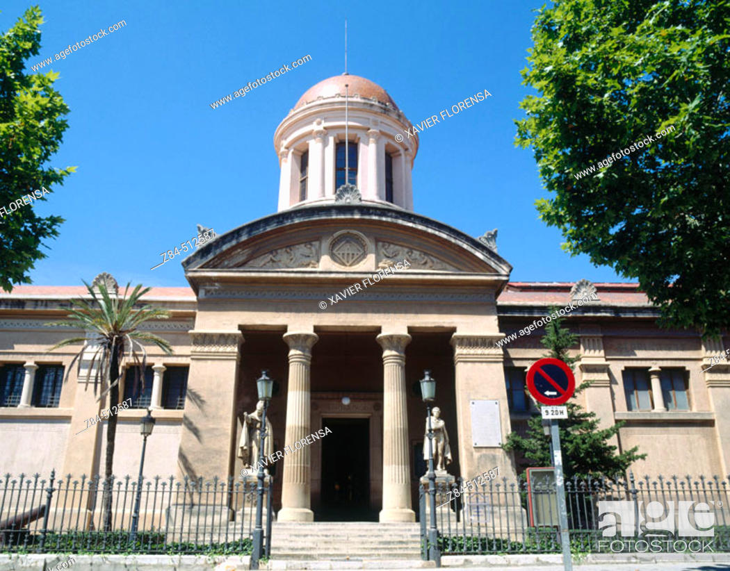 Stock Photo: Library-Museum V. Balaguer. Founded by Victor Balaguer (1884). Vilanova i la Geltrú, Barcelona province, Catalunya, Spain.