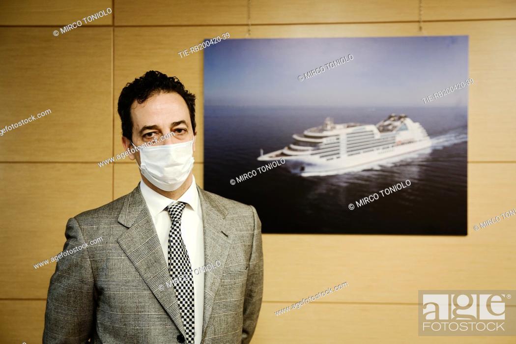 Stock Photo: Antonio Quintano director of the production plan Fincantieri in Marghera during the reopening , Marghera, ITALY-20-04-2020.