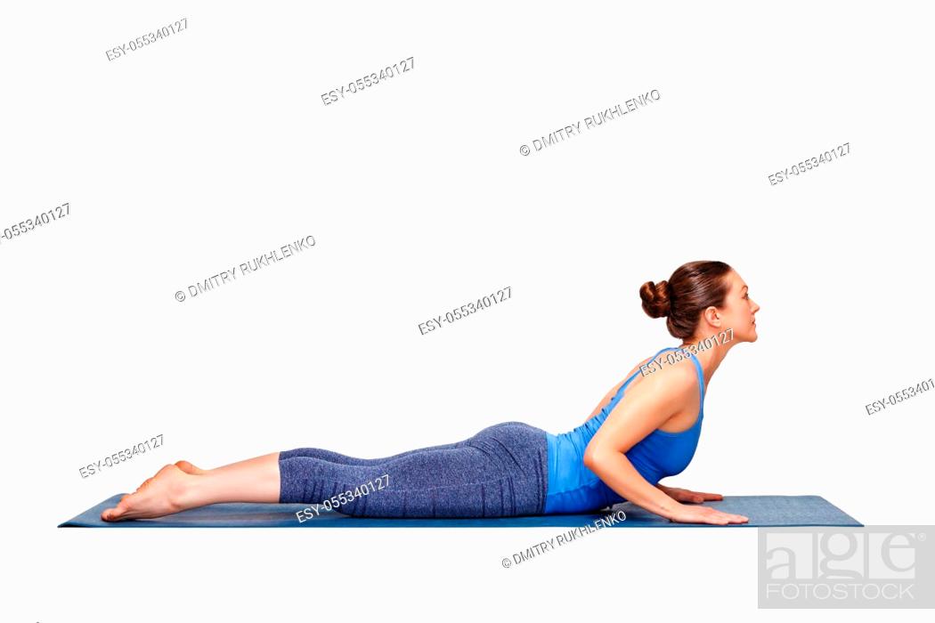 Young Woman Practicing Yoga In Cobra Pose Stock Photo - Download Image Now  - 25-29 Years, Adult, Adults Only - iStock