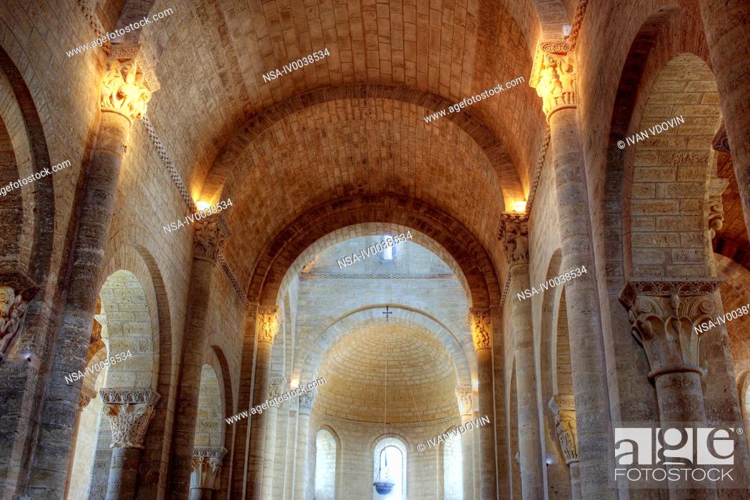 Stock Photo: Romanesque church of San Martin de Tours, Fromista, Palencia, Castile and Leon, Spain.
