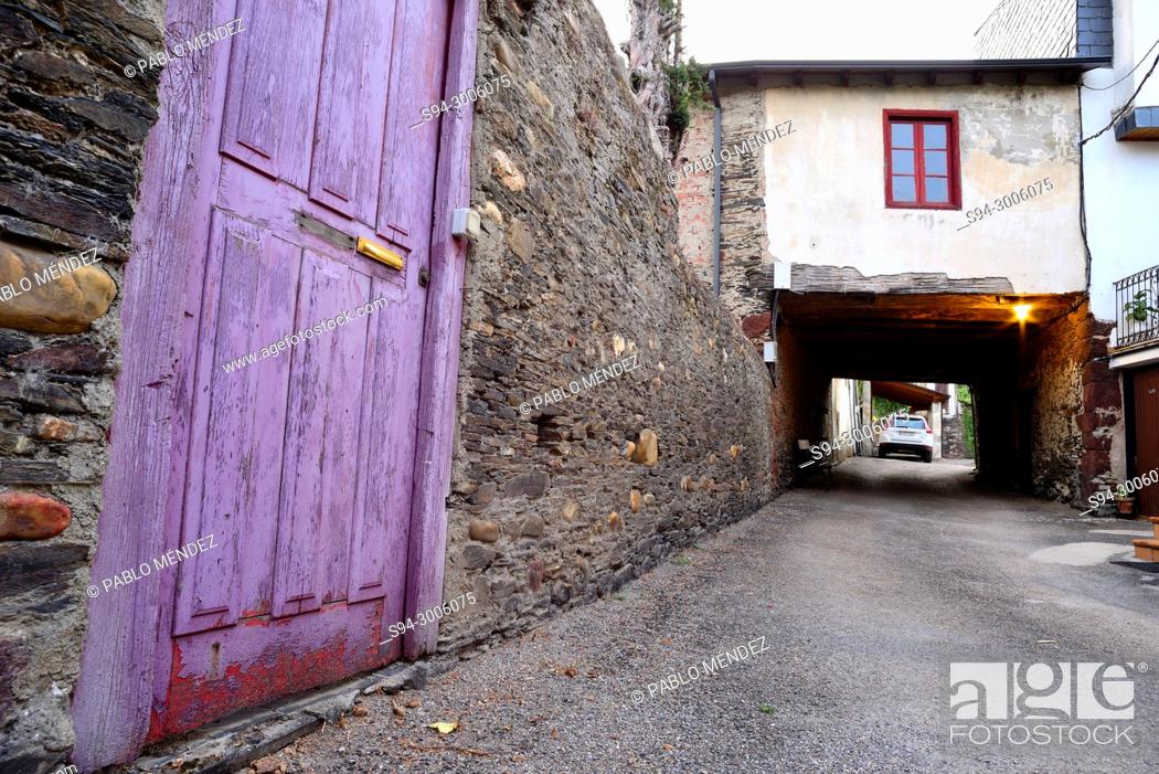 Stock Photo: Passage and alley of San Miguel de Outeiro, Orense, Spain.
