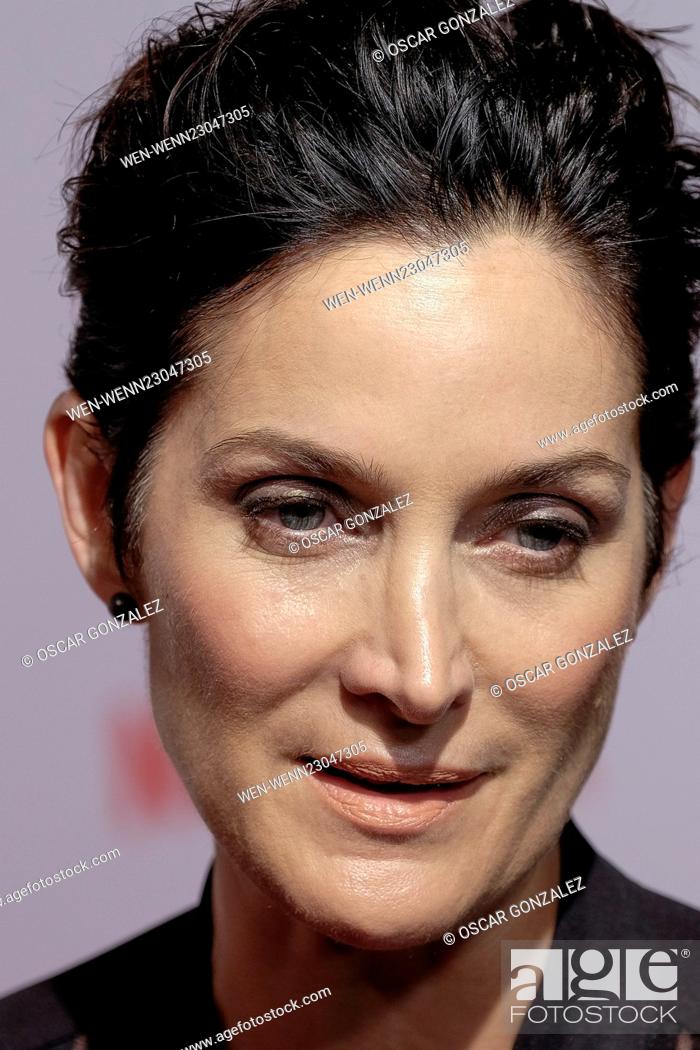 Stock Photo: Carrie-Anne Moss attends Netflix Spain launch press conference Featuring: Carrie-Anne Moss, Carrie Anne Moss Where: Madrid.