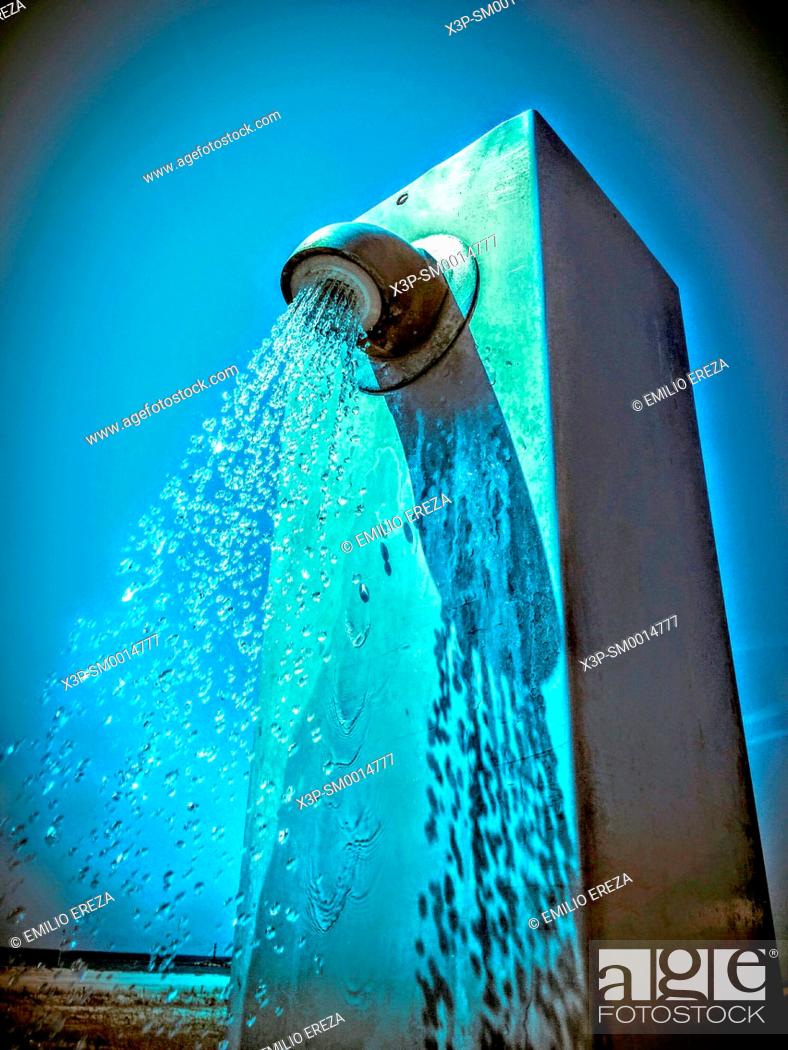 Stock Photo: Shower at a beach.