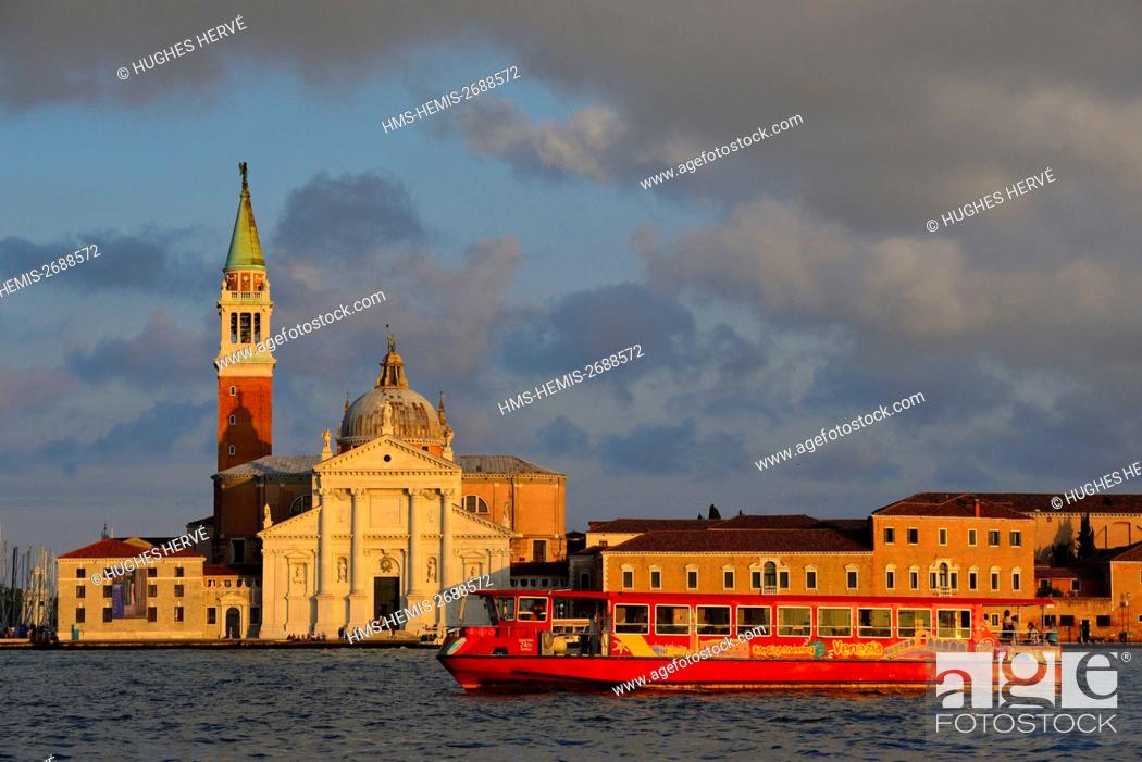 Stock Photo: Italy, Venetia, Venice, listed as World Heritage by UNESCO, San Marco district, San Giorgio Maggiore church.