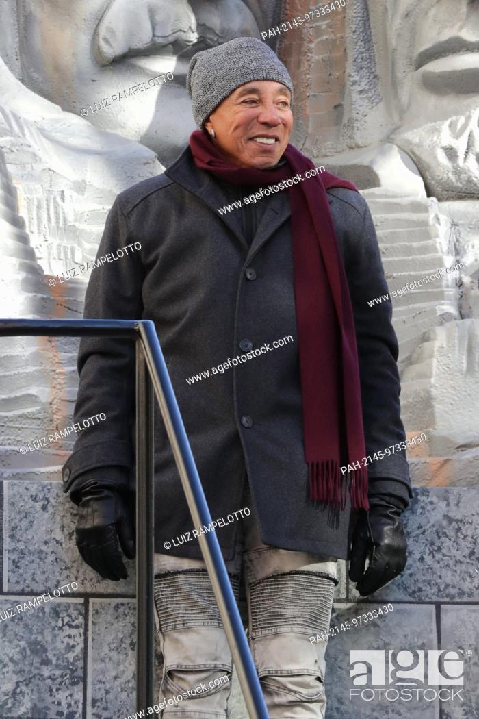 Stock Photo: Central Park West, New York, USA, November 23 2017 - Singer Smokey Robinson attends the 91st Annual Macy's Thanksgiving Day Parade today in New York City.