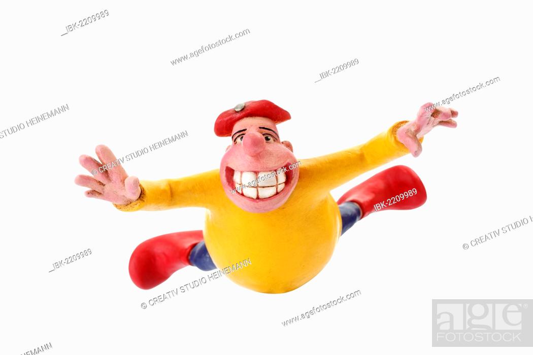 Fool, fat man in free fall, cartoon character, Stock Photo, Picture And  Royalty Free Image. Pic. IBK-2209989 | agefotostock