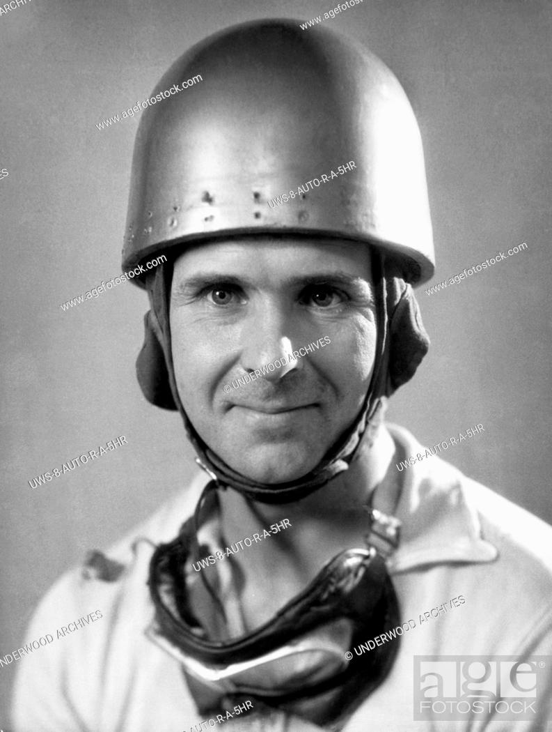 California: c. 1938.West coast race car driver Bob Ware with his ...