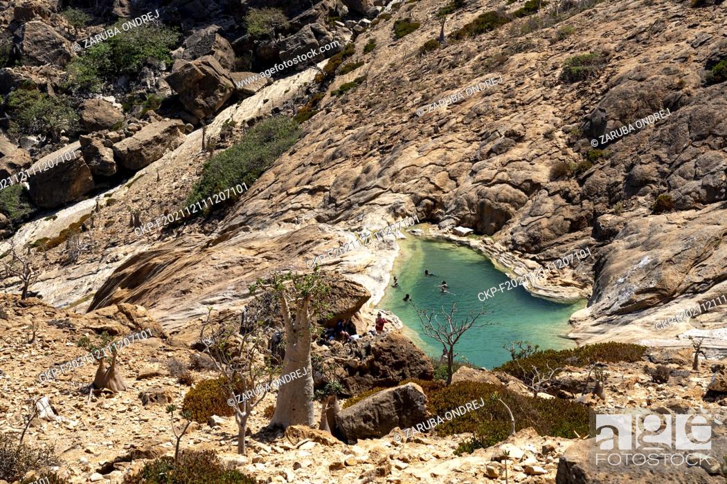 Stock Photo: infinity pool inside of mountaines of Socotra island (CTK Photo/Ondrej Zaruba).